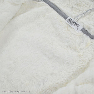 Jacket- Kuromi Embroidery Winter Hoodie Grey