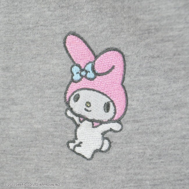 Jacket- My Melody Embroidery Winter Hoodie Grey