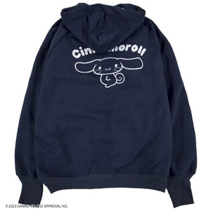 Jacket- Cinnamoroll Embroidery Winter Hoodie Navy