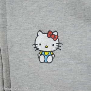 Jacket- Hello Kitty Embroidery Winter Hoodie Grey