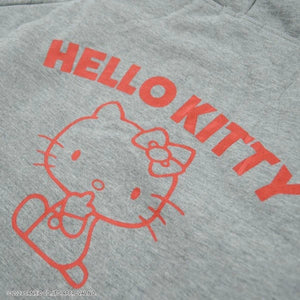 Jacket- Hello Kitty Embroidery Winter Hoodie Grey