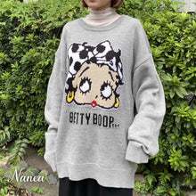 Load image into Gallery viewer, Sweater- Betty Boop Knitwear Grey
