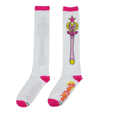 Load image into Gallery viewer, Sock- Sailor Moon Pink Moon Wand Knee High Socks
