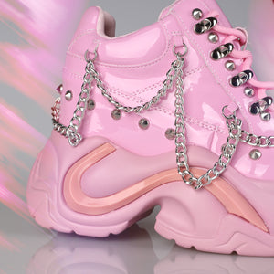 新品LP 激レア アングラ　PEOPLE WITHOUT SHOES Anthony Wang JUPITER 03 Pink Nova Pink Platform Sneakers