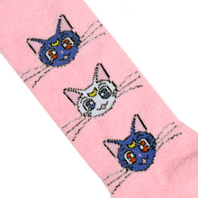 Cargar imagen en el visor de la galería, Sock- Sailor Moon Luna &amp; Artemis Cozy Crew Sock
