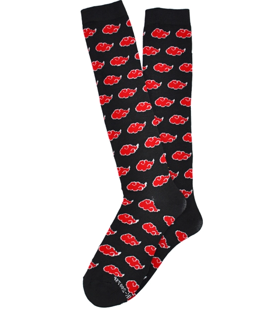 Sock- Naruto Shippuden Akatsuki Cloud Print Knee High Socks