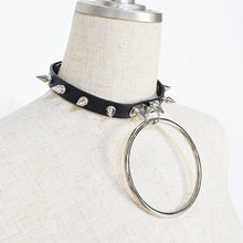 Load image into Gallery viewer, Choker- Unisex Big Ring Studded Choker
