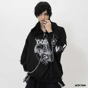 Hoodie- Unisex Brain Girl Chained Hoodie