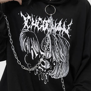 Hoodie- Unisex Brain Girl Chained Hoodie