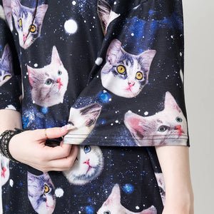 Tees- Oversized Cats Tees