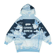 Load image into Gallery viewer, Hoodie- Oversized Gameover Hoodie Blue
