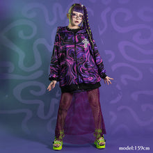 Load image into Gallery viewer, Hoodie- Oversized Psychedelic Jacket Purple
