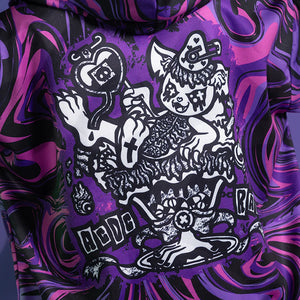 Hoodie- Oversized Psychedelic Jacket Purple