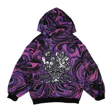 Load image into Gallery viewer, Hoodie- Oversized Psychedelic Jacket Purple
