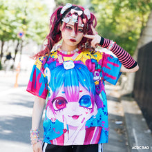 Cargar imagen en el visor de la galería, Tees- Unisex Harajuku Style Rainbow Tees
