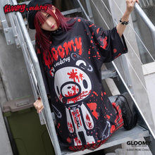 Load image into Gallery viewer, Tees- Oversized Gurokawa Bear Blood Splatter Tees
