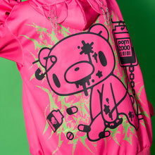 Cargar imagen en el visor de la galería, Hoodie- Oversized Gurokawa Bear Mesh Jacket in Pink
