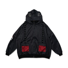 Load image into Gallery viewer, Hoodie- Oversized Gurokawa Bear Mesh Jacket
