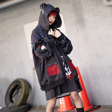 Load image into Gallery viewer, Hoodie- Oversized Gurokawa Bear Mesh Jacket
