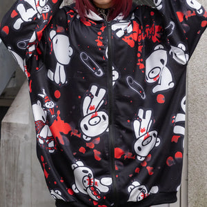 Hoodie- Oversized Gurokawa Bear Blood Splatter Jacket