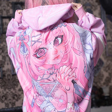 Cargar imagen en el visor de la galería, Hoodie- Oversized Hell Hoodie Pink
