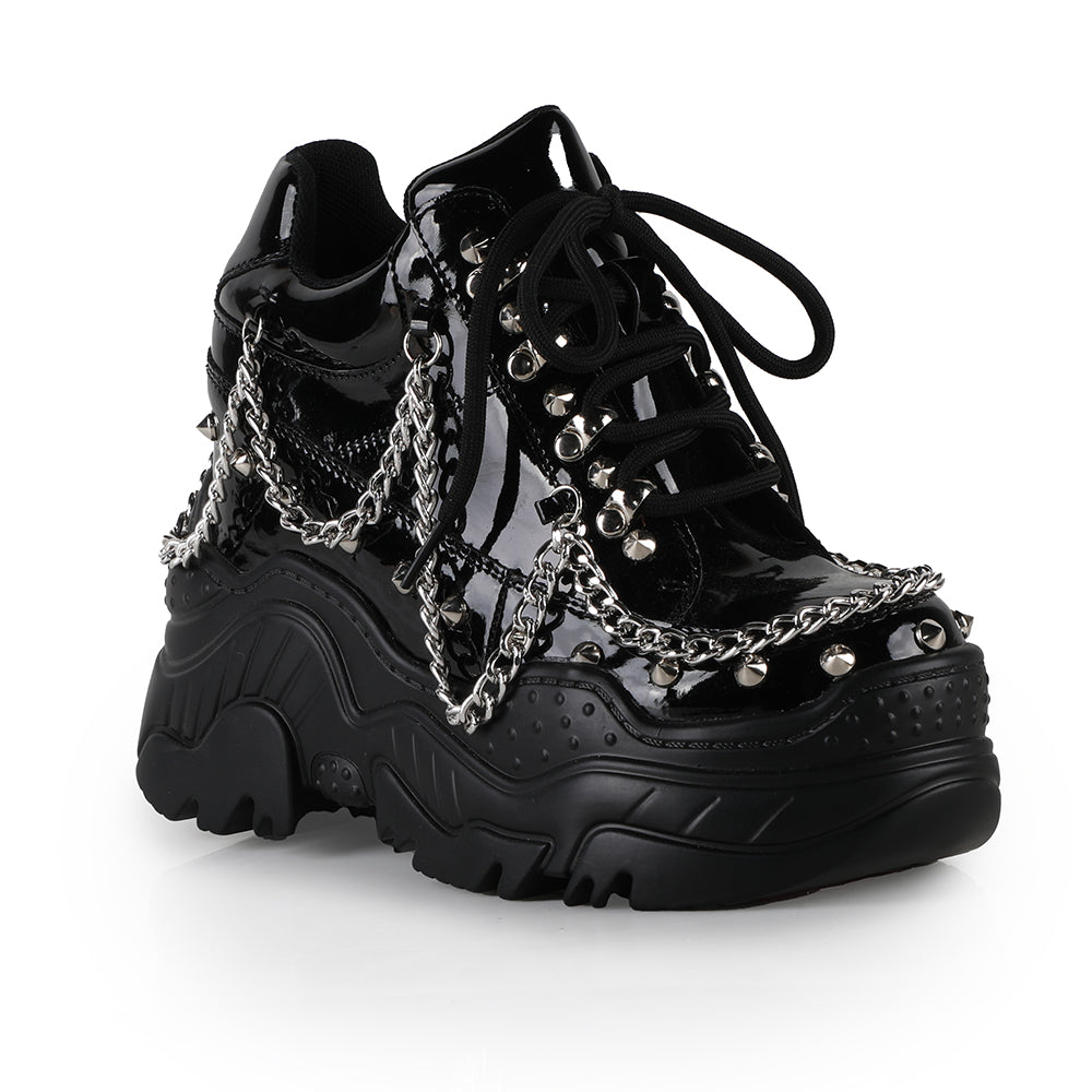 SPACE CANDY PLATFORM SNEAKERS WITH STUDS SPACE CANDY-BLKPT